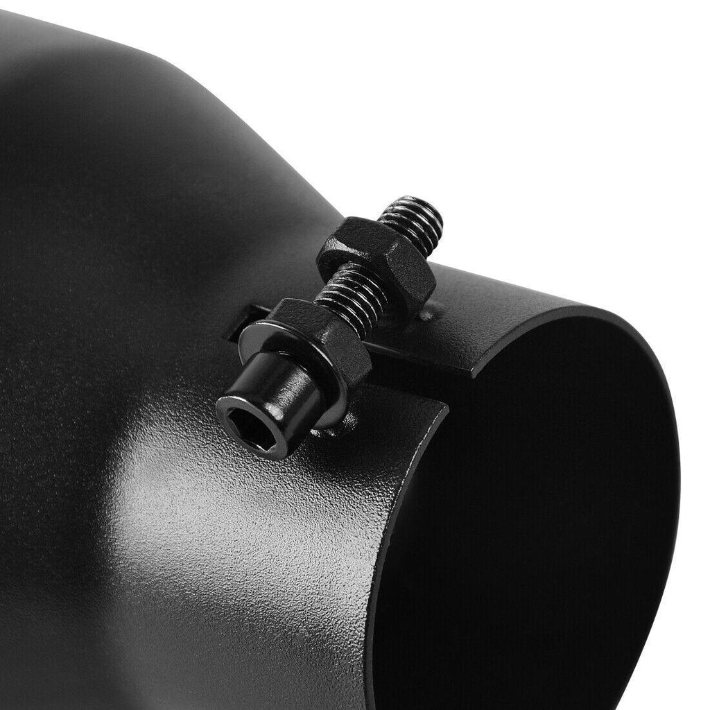 Pair 2.5 Inch Inlet Black Exhaust Tip, 2 1/2 Black Painting Finish Sta