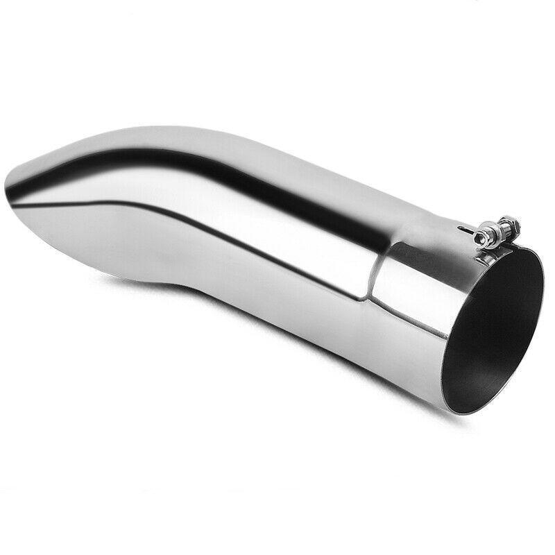 4 Inch Inlet Turn Down Exhaust Tip, 4 x 4 x 15 Chrome Polished Stainle