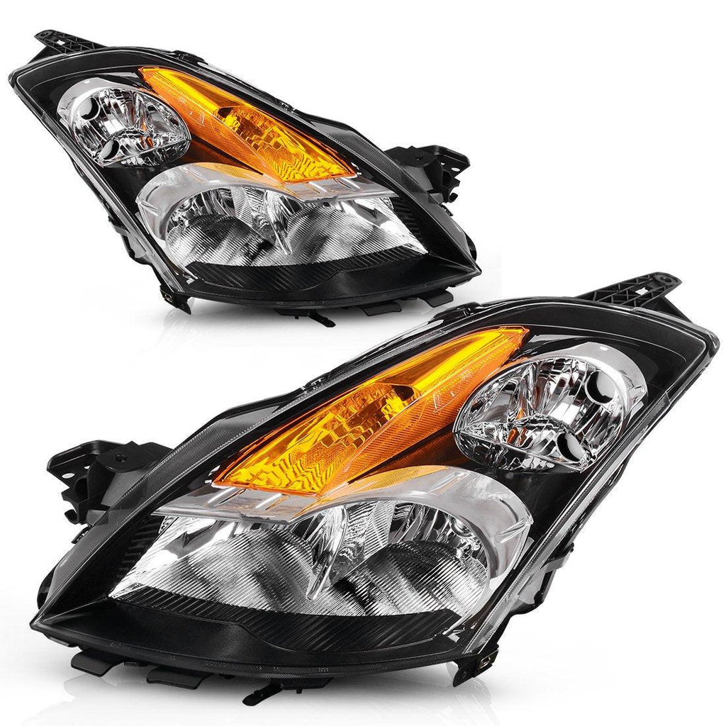 headlight assembly for 2007 2008 2009 nissan altima black factory style replacement headlights pair