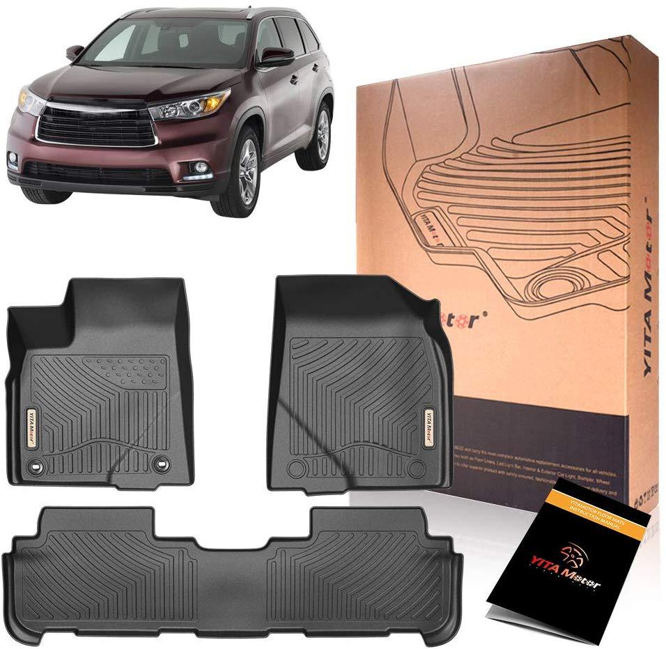 Floor Mats Floor Liners For 2014 2019 Toyota Highlander 1st 2nd