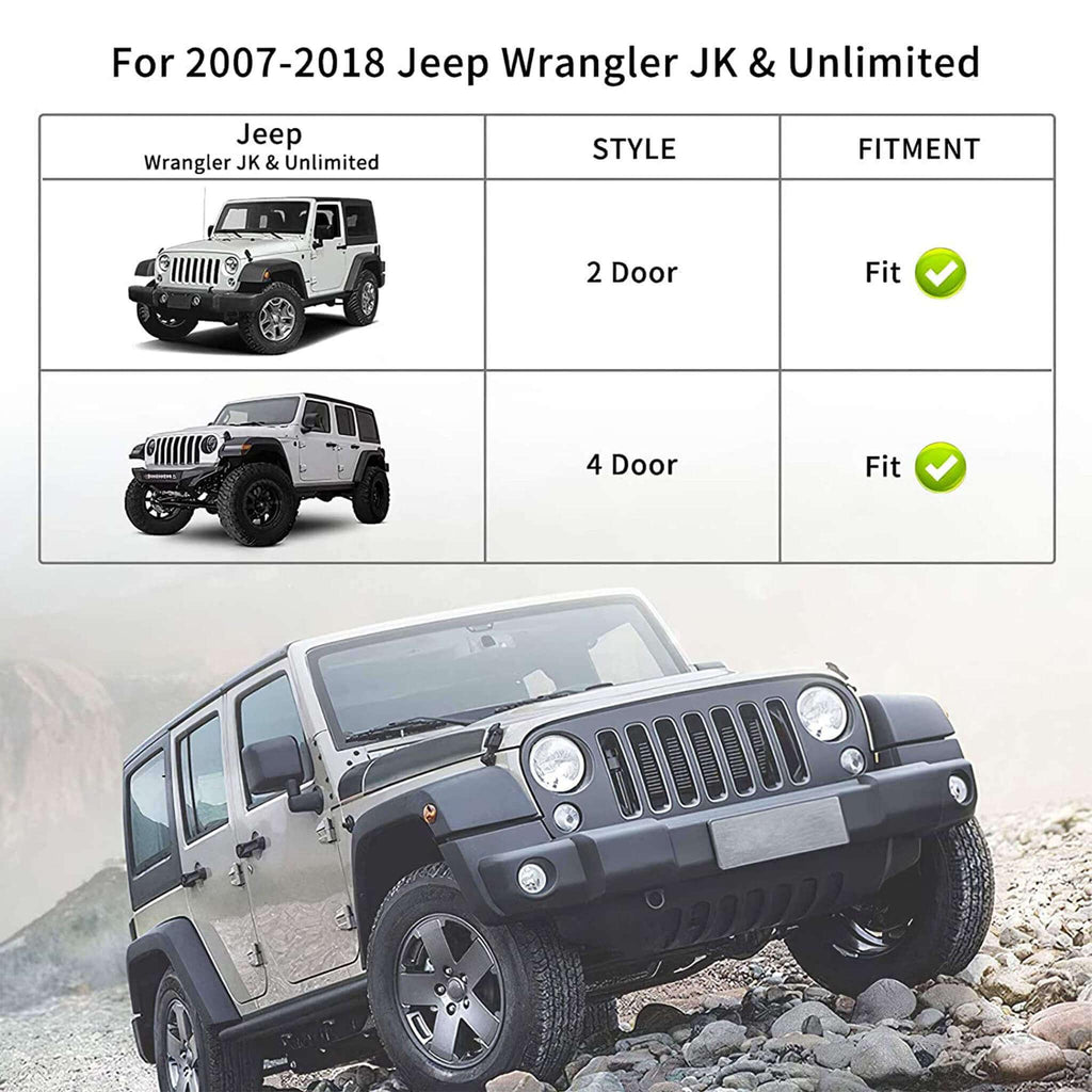 YITAMOTOR® 2007-2018 Jeep Wrangler JK & JKU Unlimited(2/4 Doors) Front –  YITAMotor