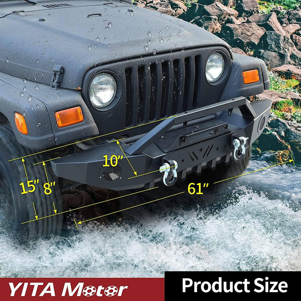 Front Rear Bumper for 1997-2006 Jeep Wrangler TJ-YITAMOTOR – YITAMotor