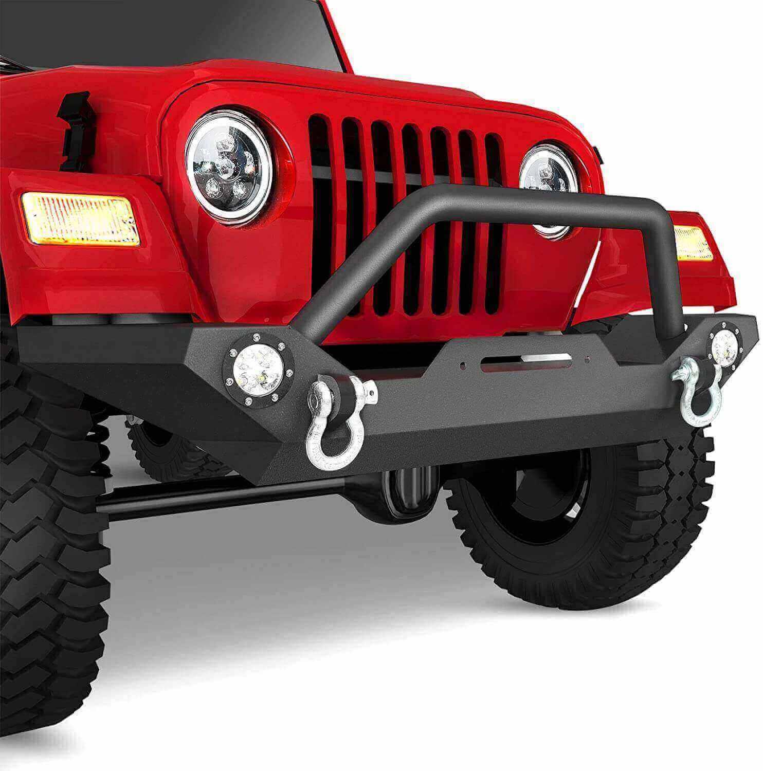 YITAMOTOR® Front Bumper For 1987-2006 Jeep Wrangler TJ YJ Rock Crawler –  YITAMotor