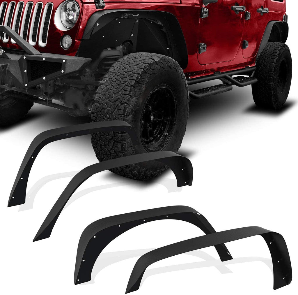 YITAMOTOR® Front and Rear Fender Flares for 07-18 Jeep Wrangler JK & JKU –  YITAMotor