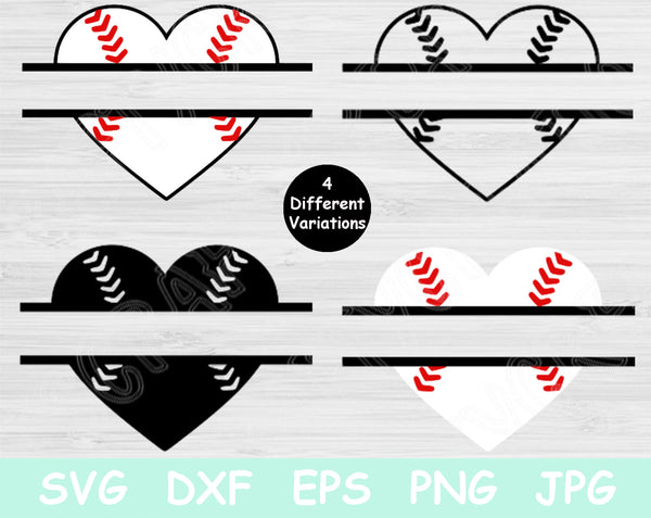 Baseball Svg, Softball Svg, Cardinals Baseball Cutting file, heart frame  baseball, dxf pattern, svg pattern, clipart instant download