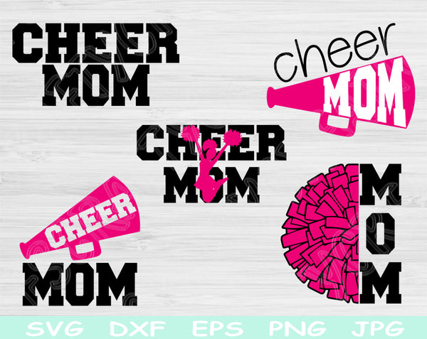 Cheer Mom Svg, Cheer Svg, Cheerleader Svg, Dxf, Png For Cricut, Glowfo ...