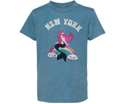 New York White Sketch Kids Tee in Heather Charcoal – New York is My Happy  Place