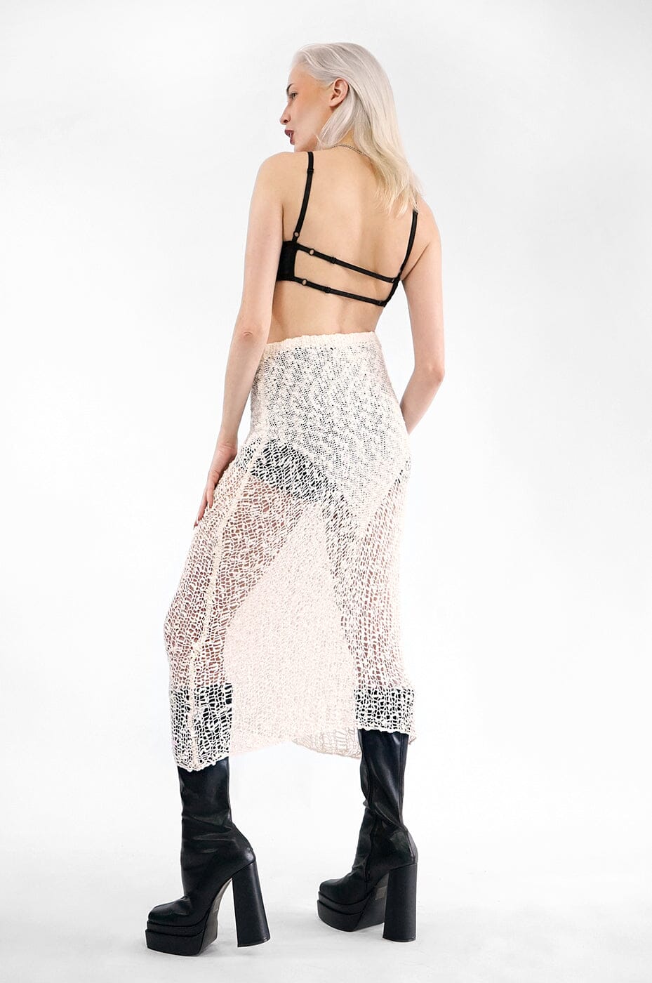 Shel Mesh Skirt - Leopard  Shop Noctex Made in Los Angeles