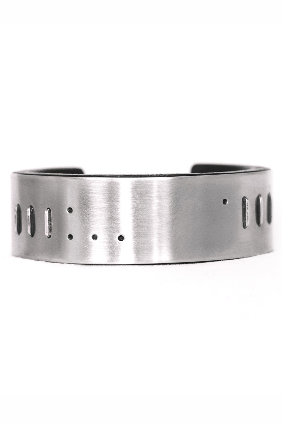 Wildhorn-Thick Hardened Leather Bracelet w/ Stainless Steel & Silver Staples