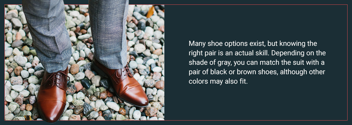 What Color Shoes to Wear With a Gray Suit