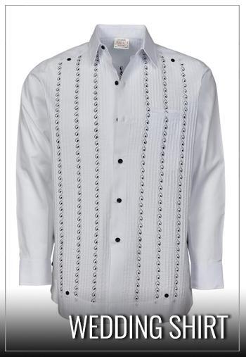 White Long Sleeve Guayabera