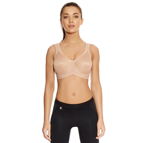 Dorina Noho Knitted Lightly Padded High Impact Sports Bra In Black