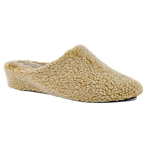 Jacques Levine Fuzzy Shearling Slipper