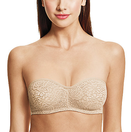 Sascha Lace Bra, Petite, Strapless, Push-up, Demi-Cup, Small Sizes
