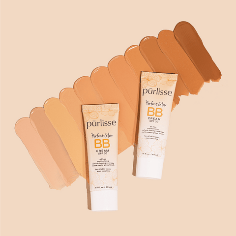 BB cream with swatches