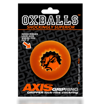 Axis - Rib Griphold Cockring - Orange Ice-Cockrings-Oxballs-Andy's Adult World