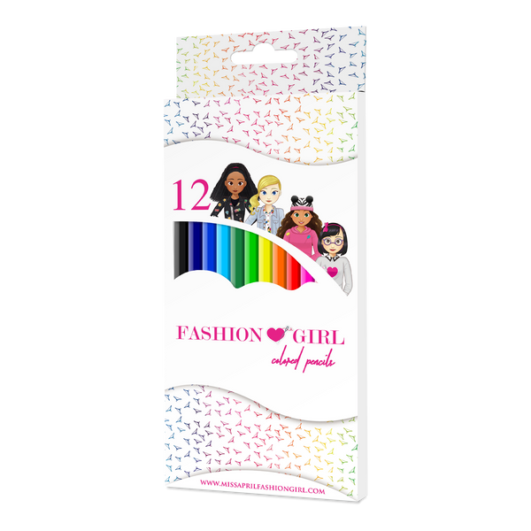 CRAYON & COLORING BOOK SET – MISS APRIL FASHION GIRL