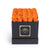 Orange Preserved Roses Classic Black Box - Medium Square Arrangement