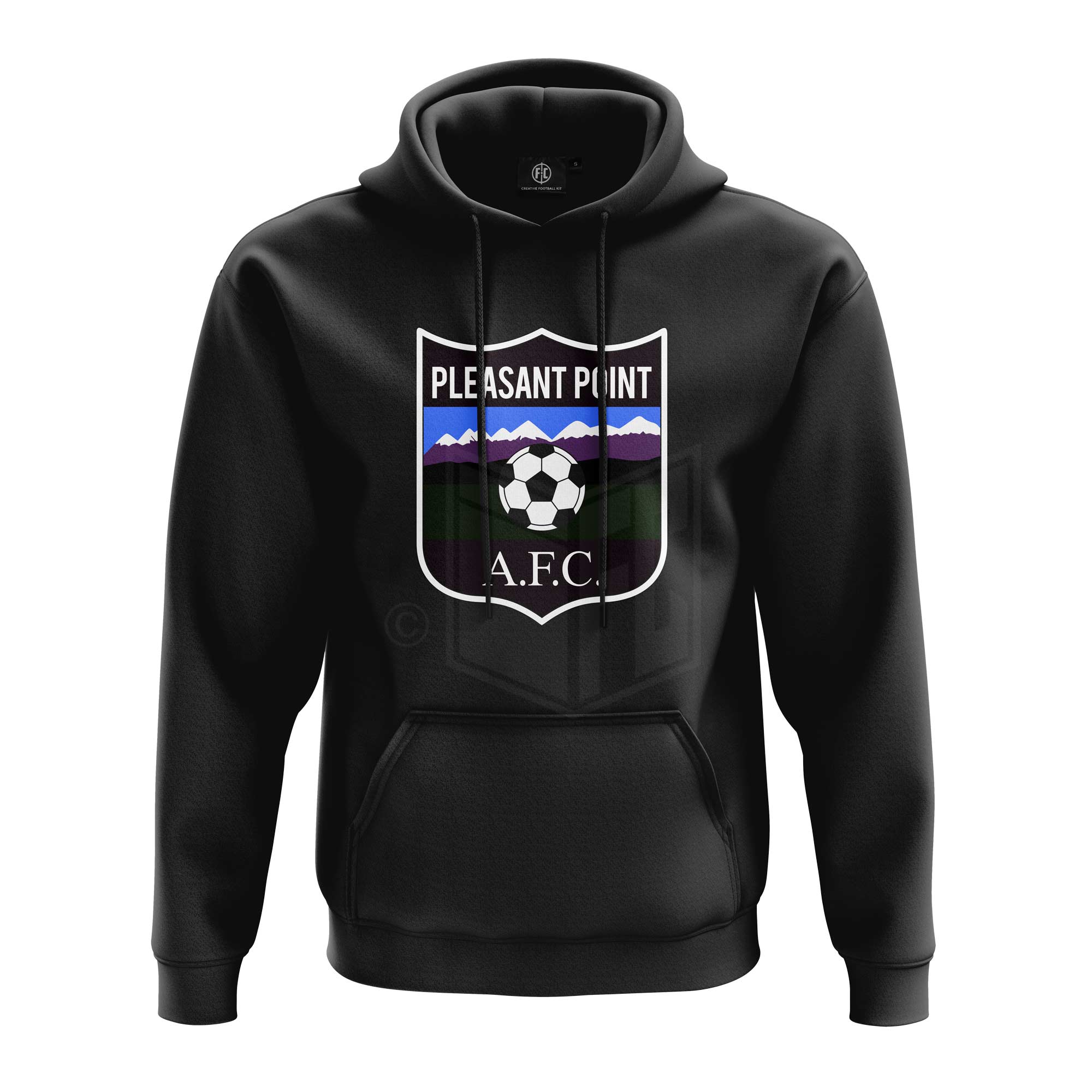 Pleasant Point AFC Club Hoodie - Black - Football Central product image