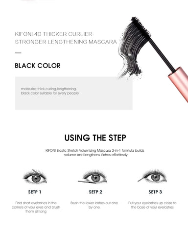 Makeup 4D Silk Fiber Lash Mascara Waterproof Rimel Mascara Eyelash Extension Black Thick Lengthening Eye Lashes Cosmetics
