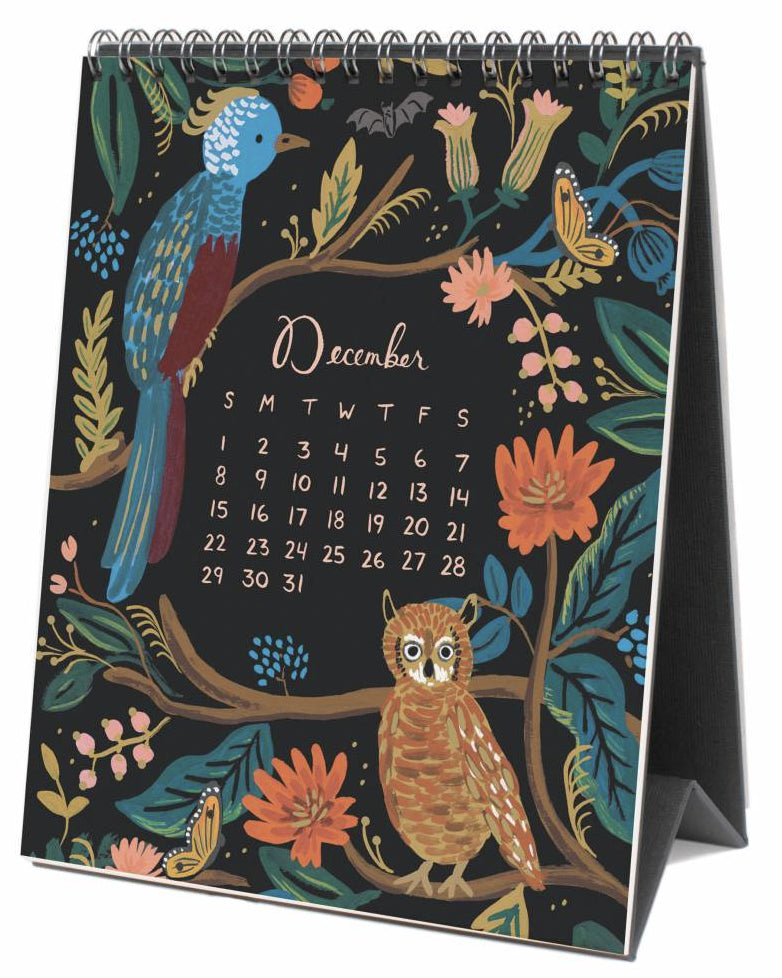 rifle-paper-co-midnight-menagerie-2019-desk-calendar-seek-the-uniq