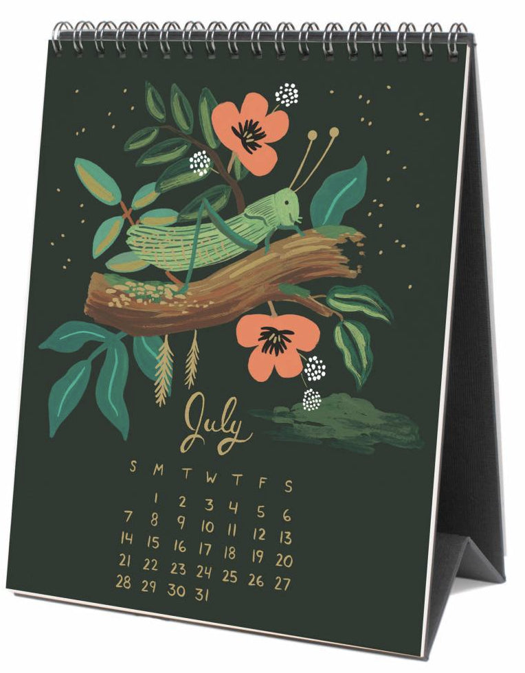 rifle-paper-co-midnight-menagerie-2019-desk-calendar-seek-the-uniq