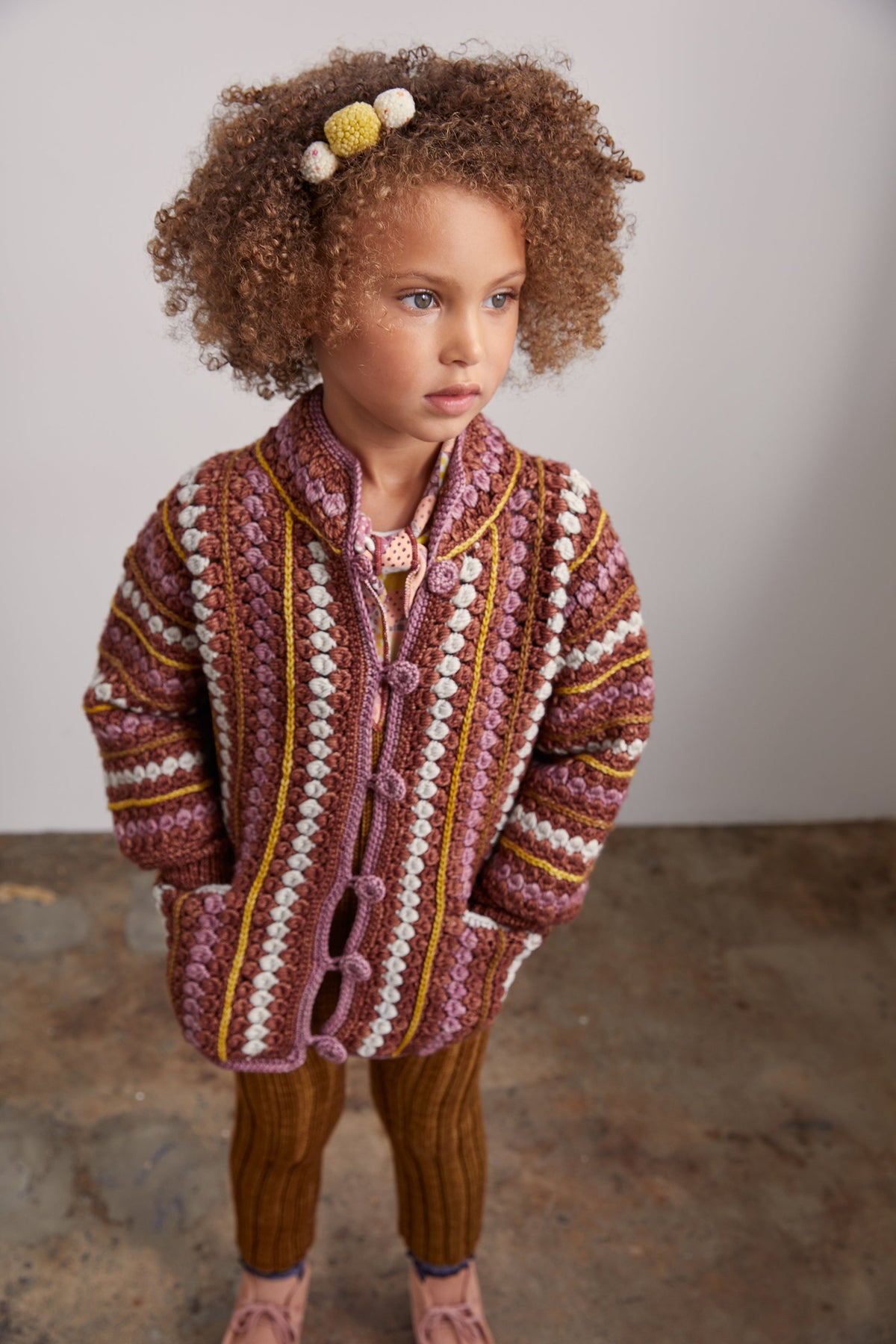 新着セール mishapuff knitcoller boiled wool jacket kids-nurie.com