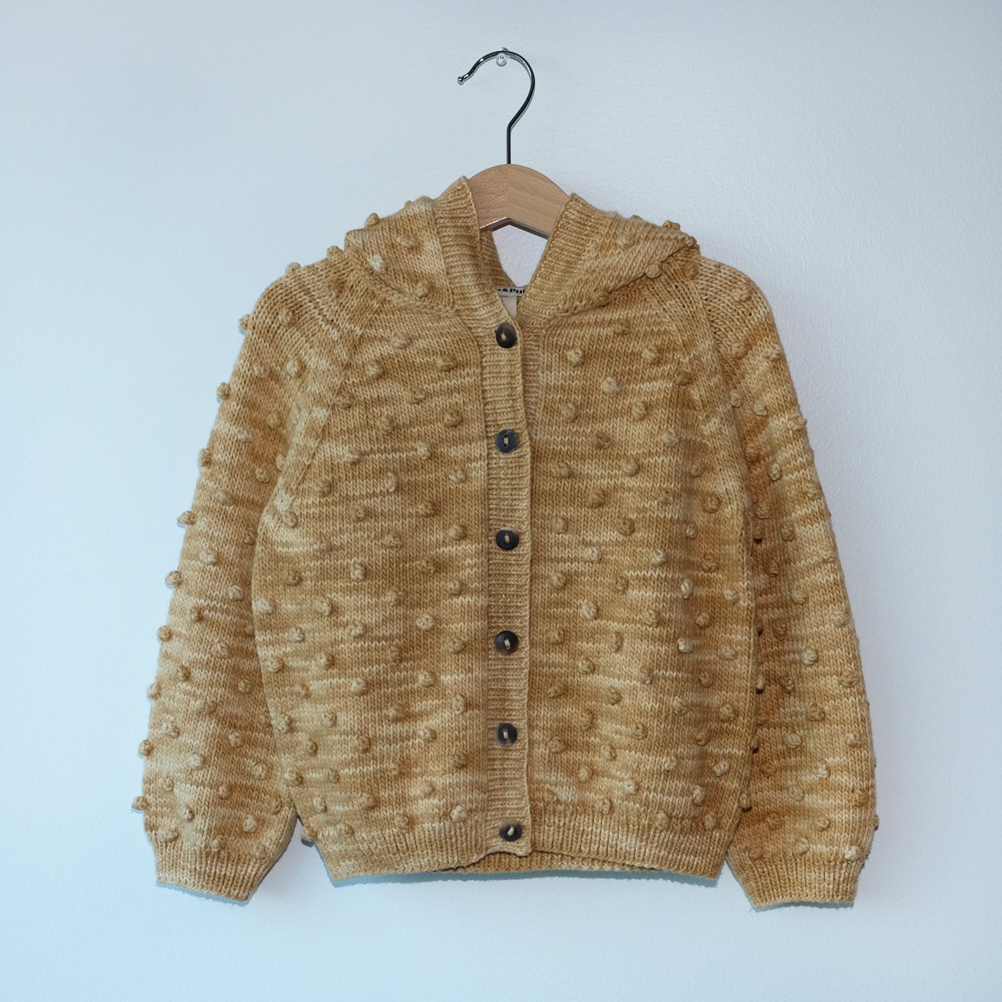 Misha and Puff Hooded Popcorn Cardigan-