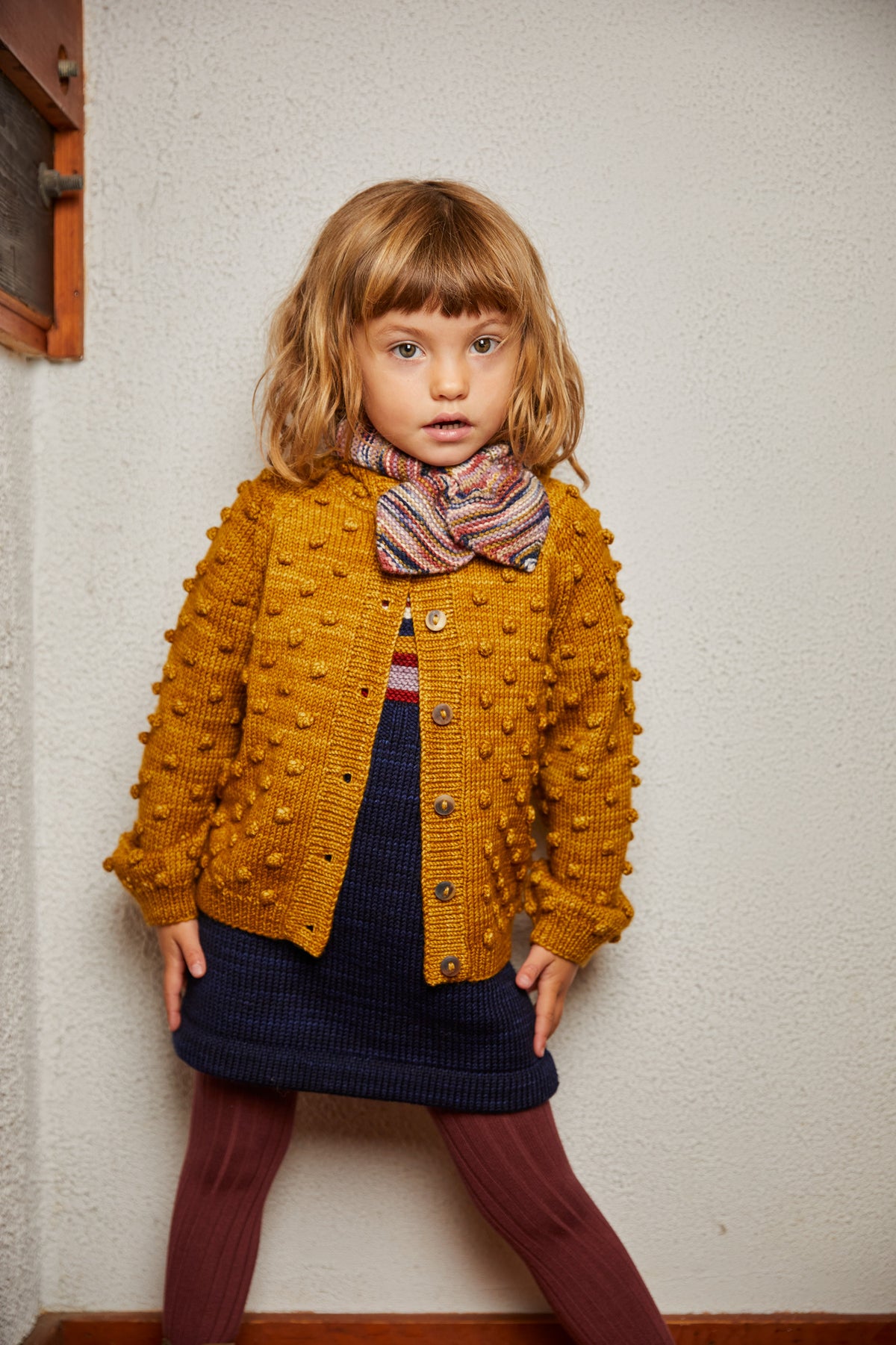 Hooded Popcorn Cardigan - Misha & Puff