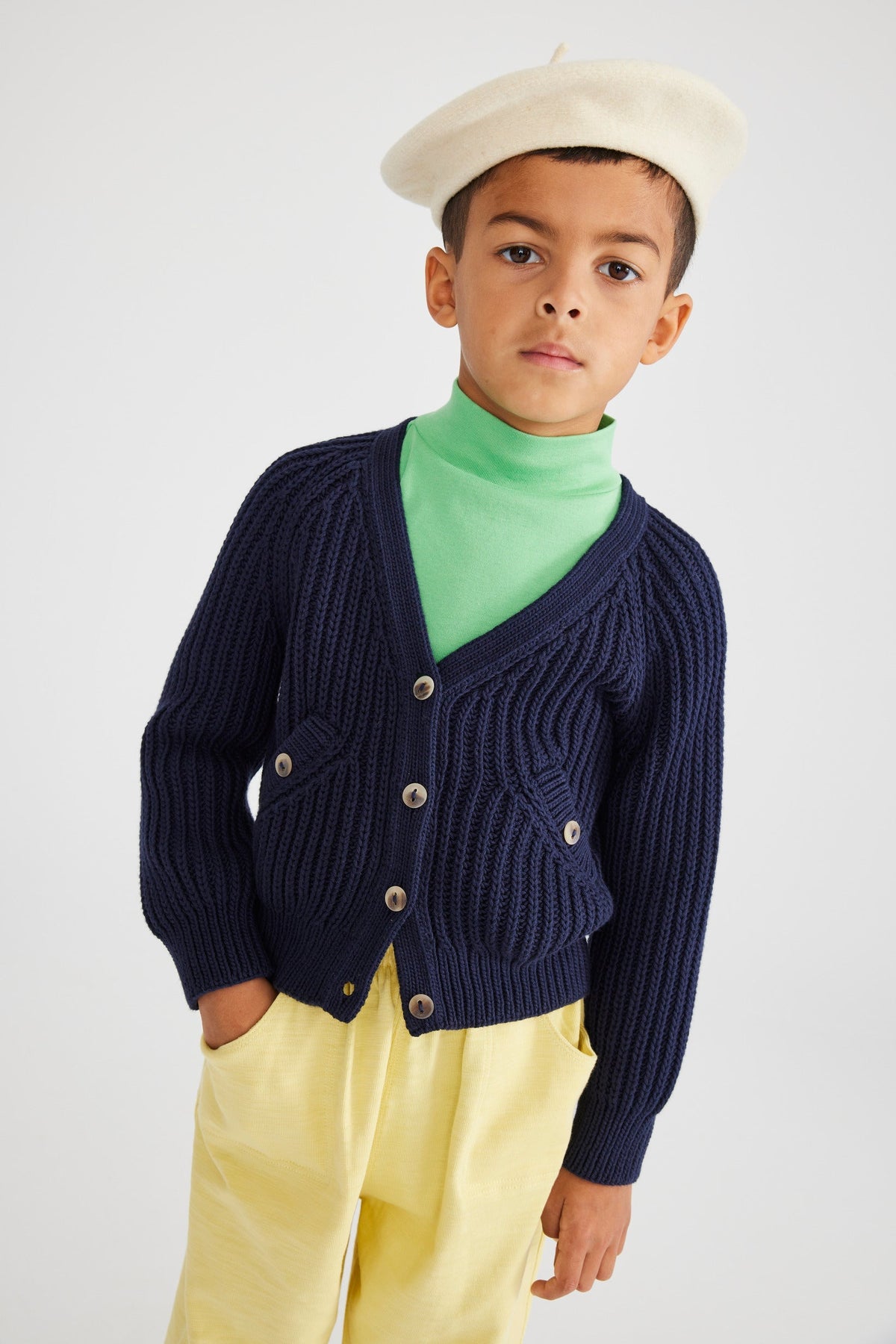 安心の実績 高価 買取 強化中 MishaPuff Rib Everyday Cardigan 6-7y