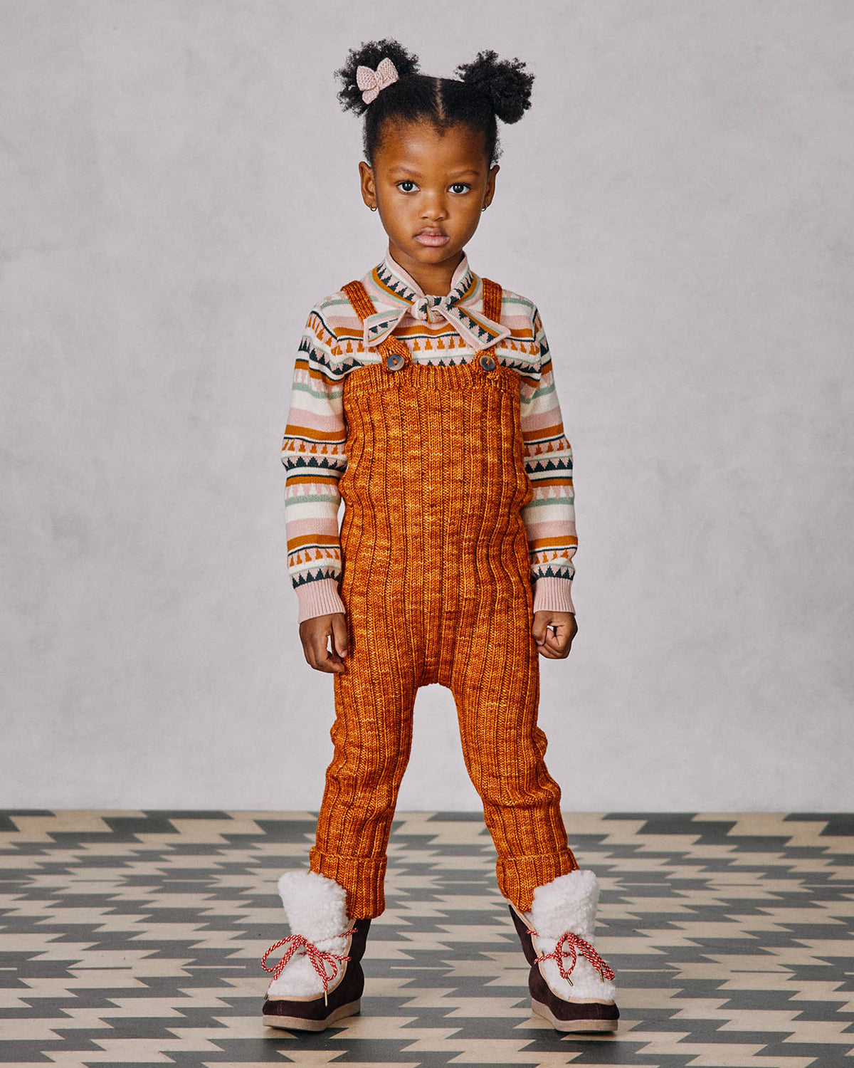 Misha&Puff Rib Overalls Henna Longies-