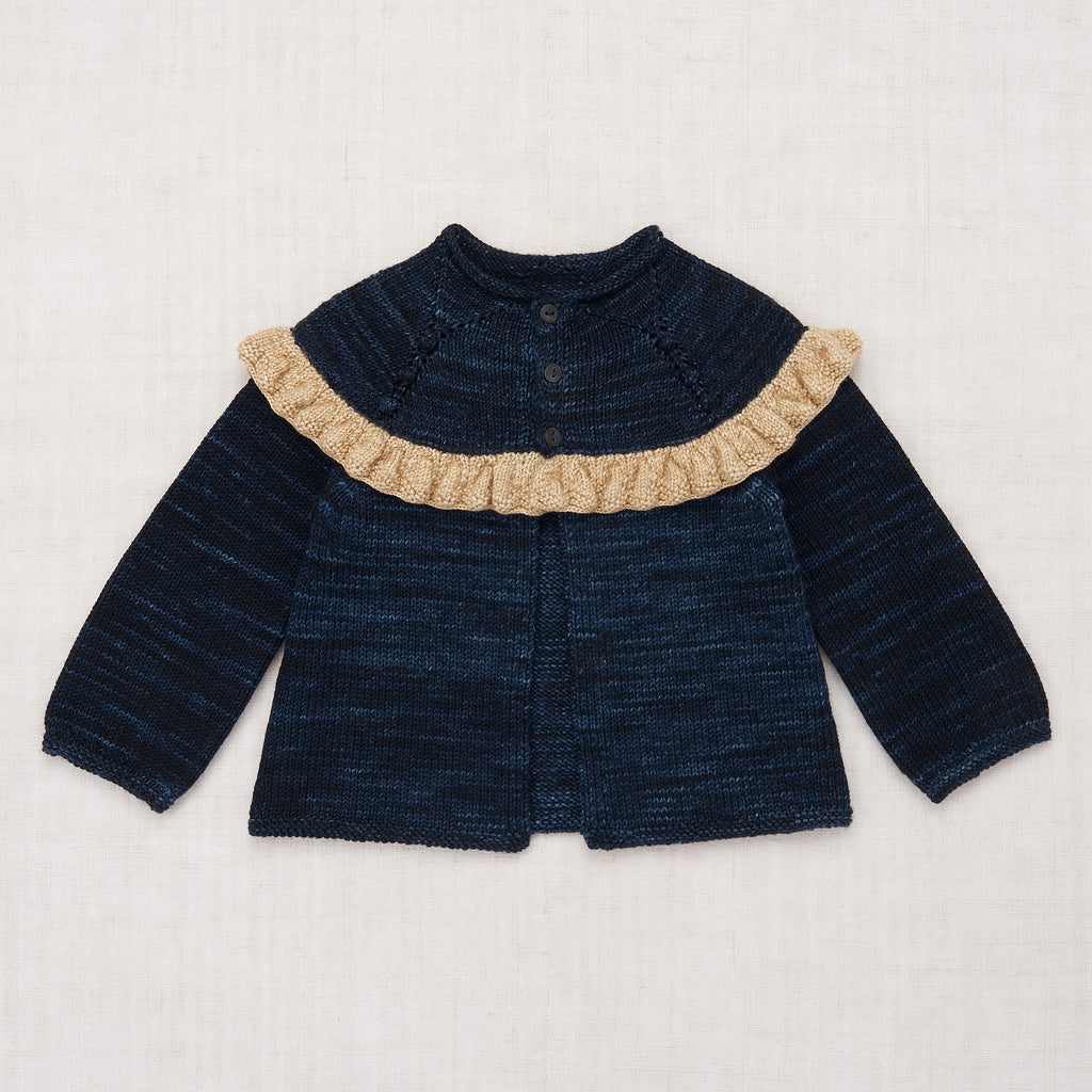 和風 misha and puff Ruffle cardigan sage 5-6y - カーディガン