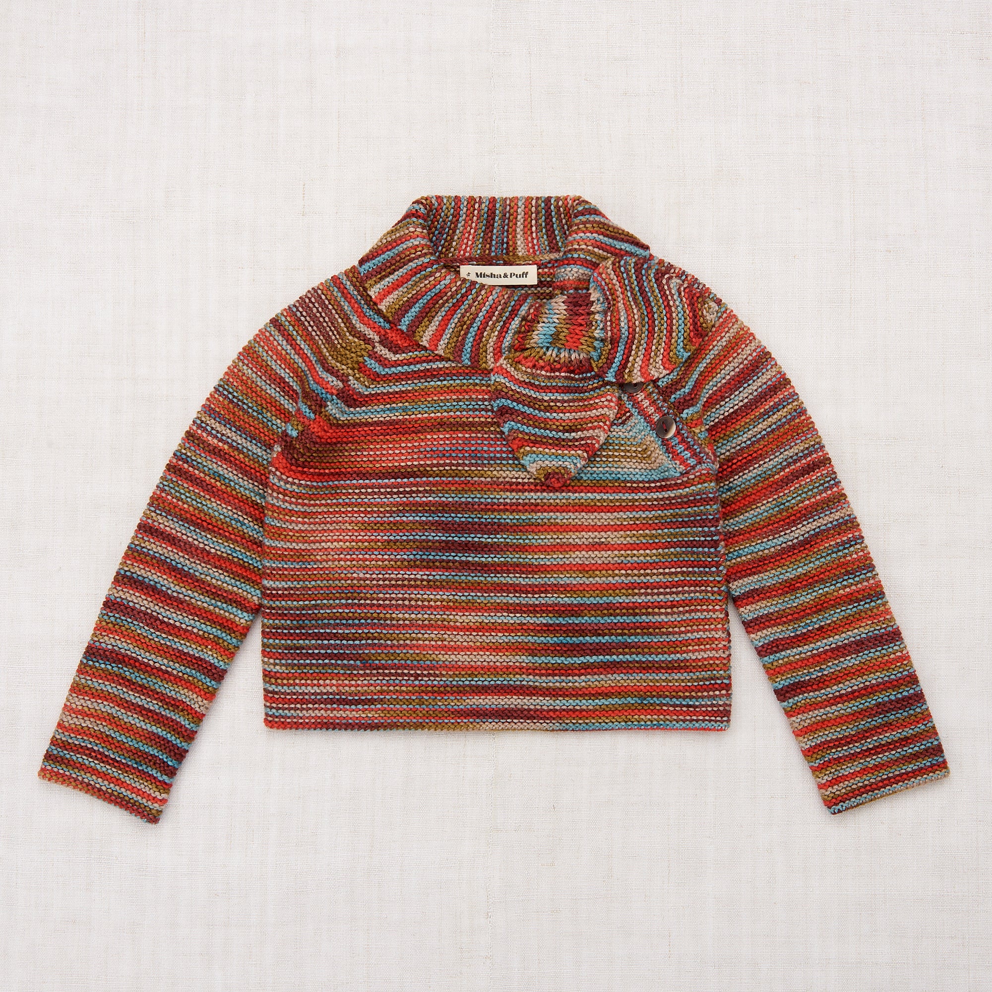 misha&puff Scout Stripe Cardigan 3y-