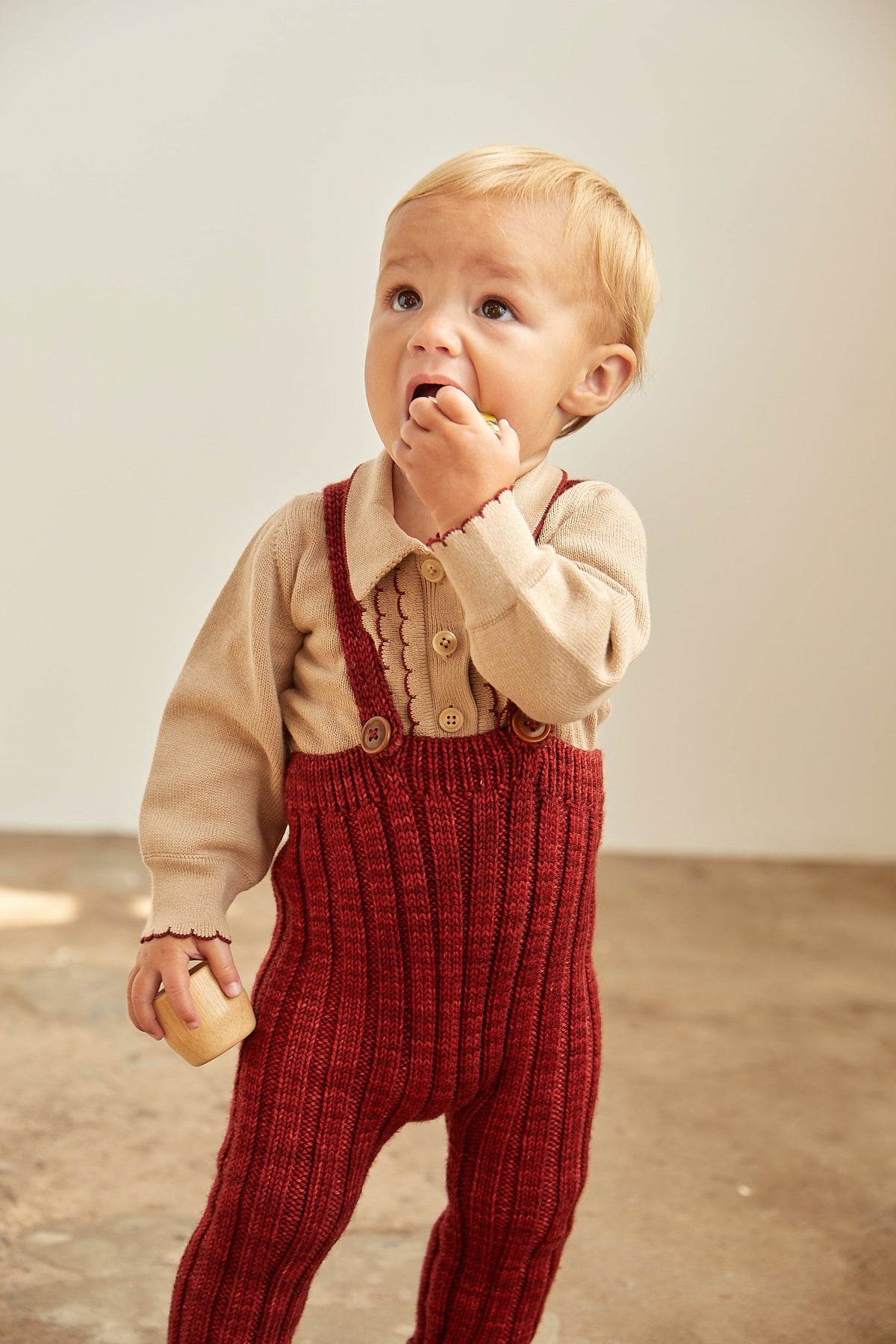 Misha&Puff Rib Overalls Henna Longies-