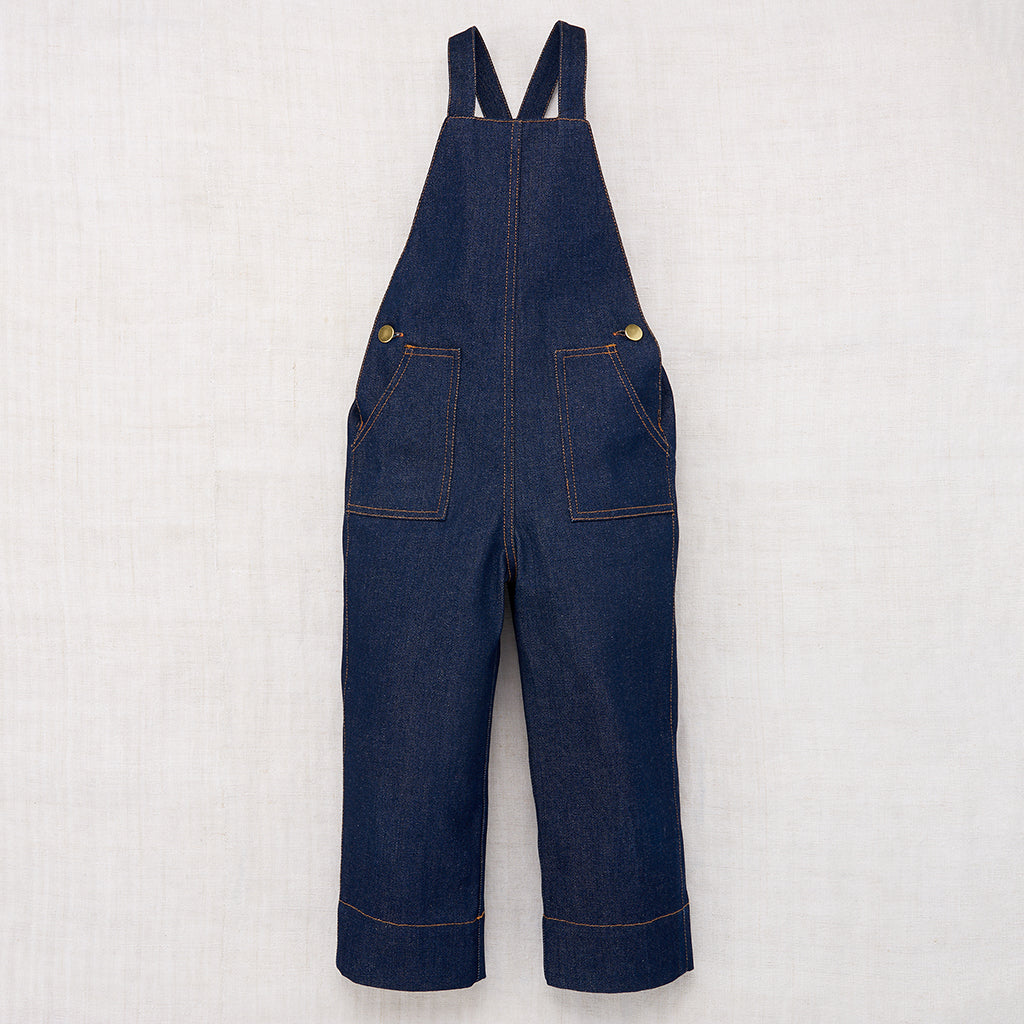 raw denim overalls