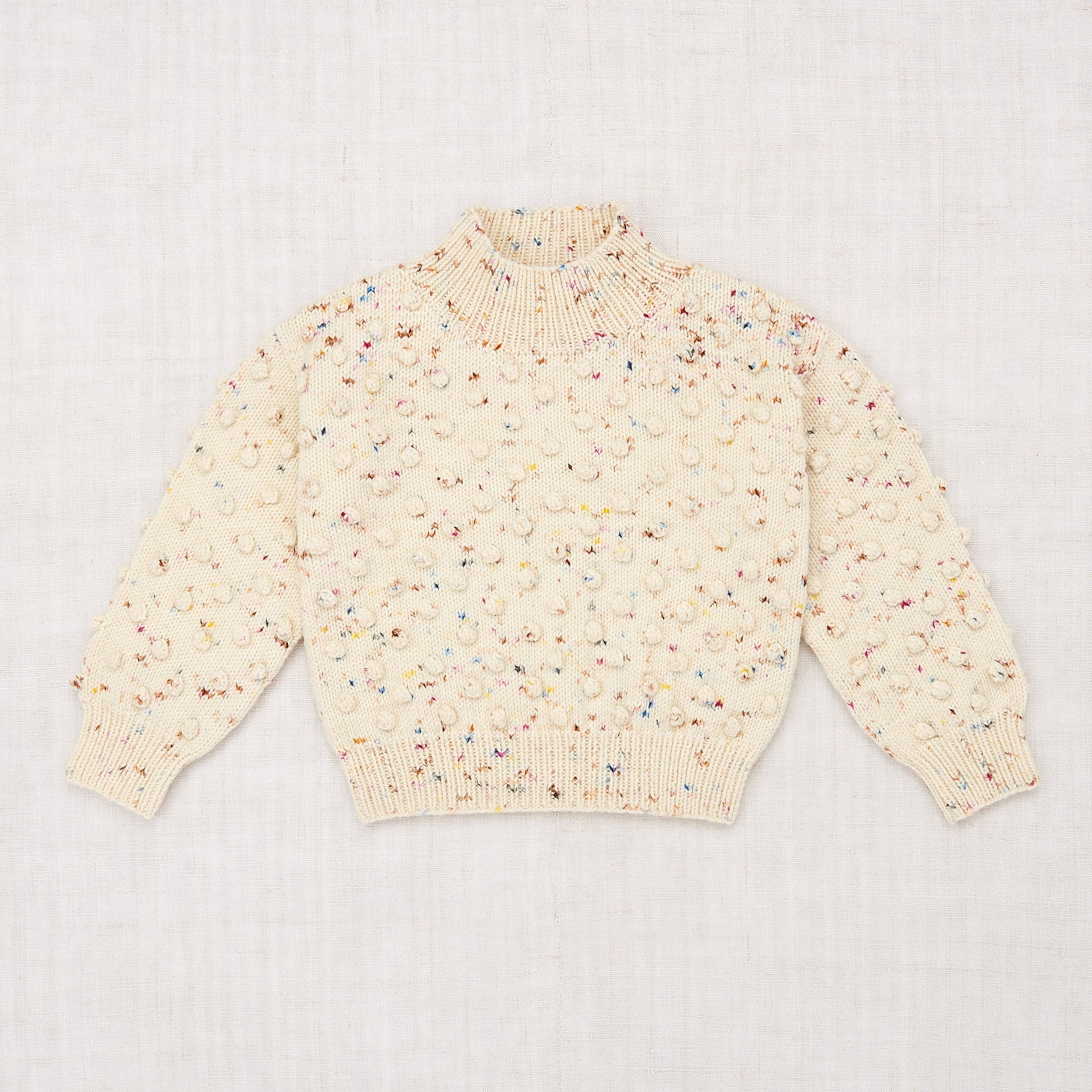 Adult Popcorn Sweater - Dusty Rose Confetti - Misha & Puff