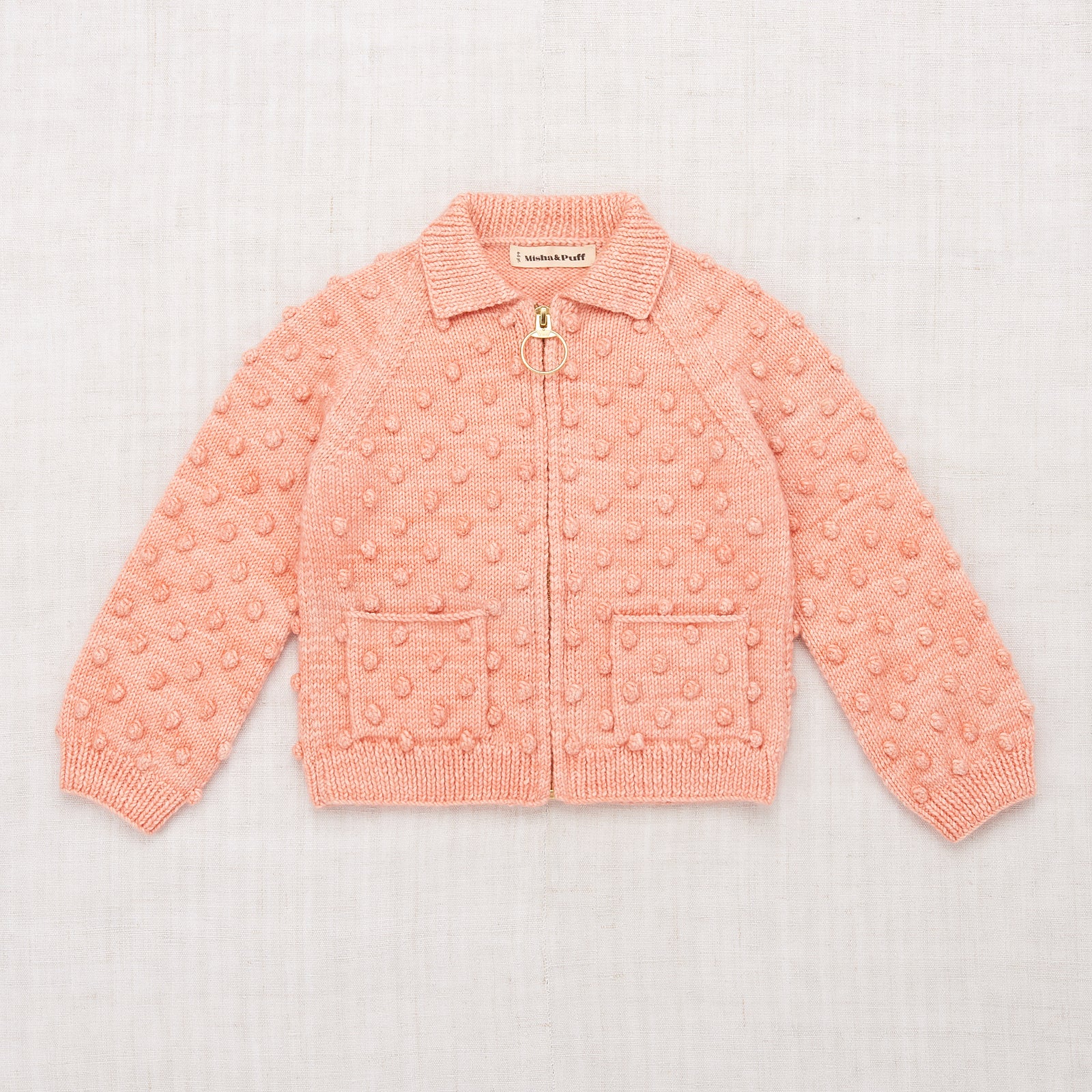 MishaPuff zip cardigan ジップカーディガン 2-3Y - 通販 - www