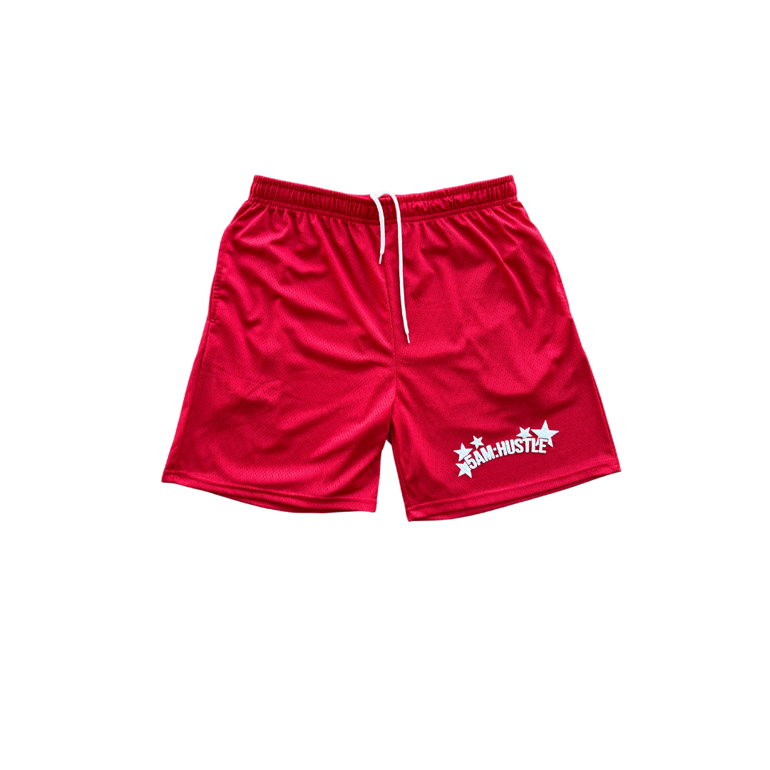 5am:Hustle Puff Print Mesh Shorts