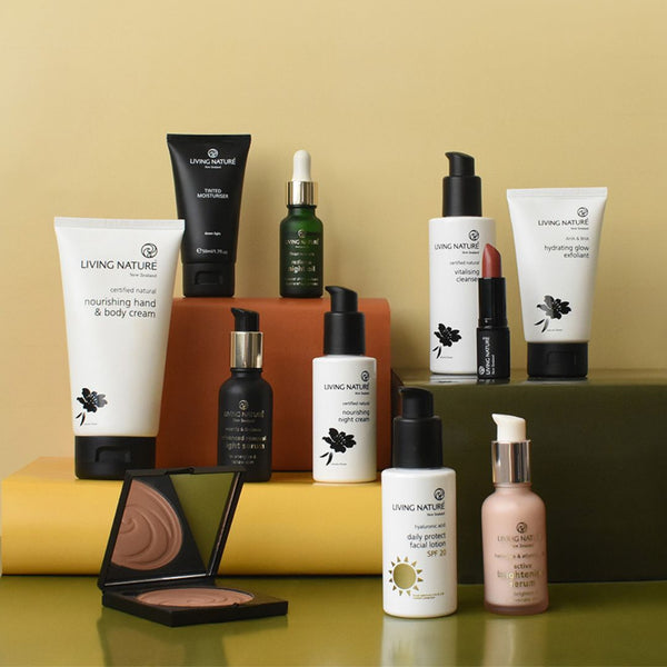 Living Nature certified natural skincare and cosmetic range