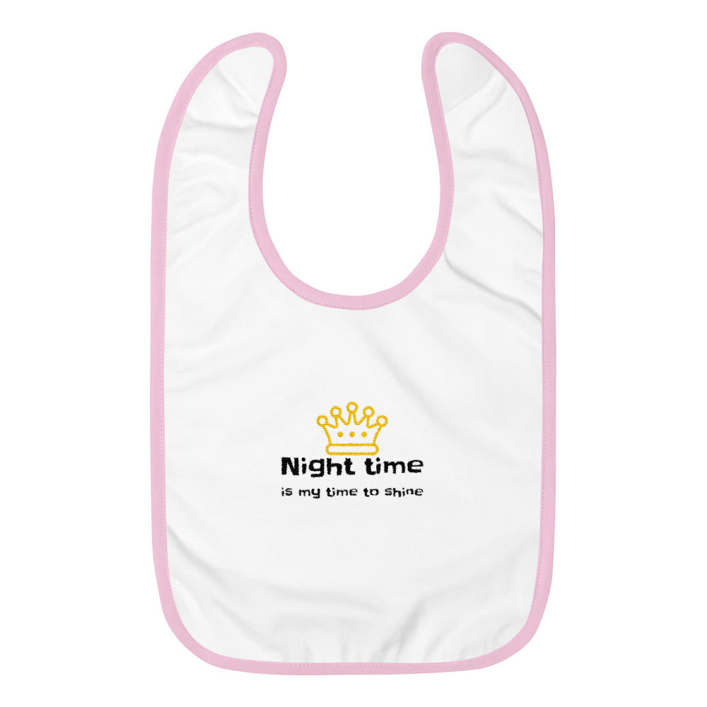 Download Night Time Is My Time To Shine Baby Bib Boubella