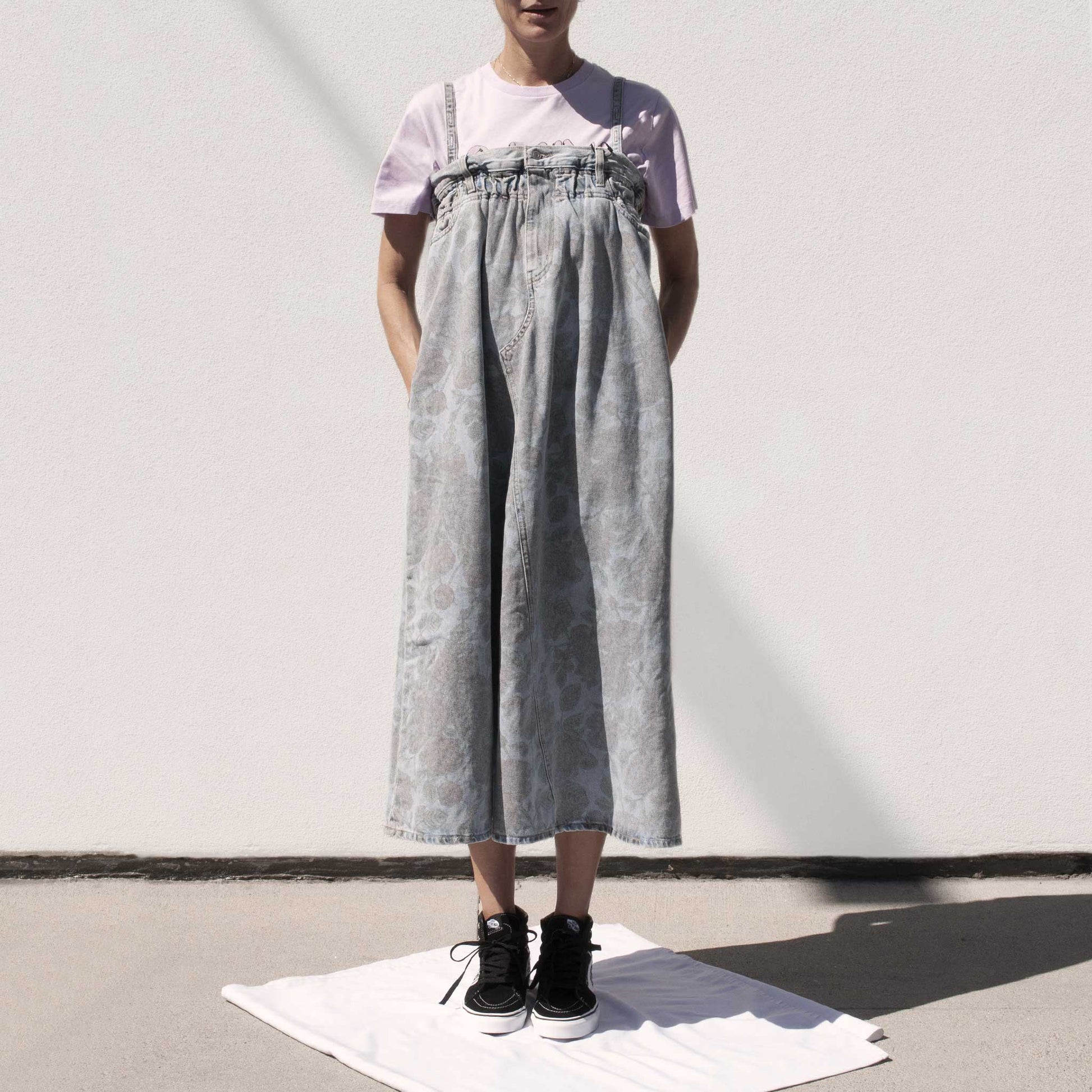 Ganni - GANNI x Levi's Printed Strap Dress - Light Denim | available at LCD