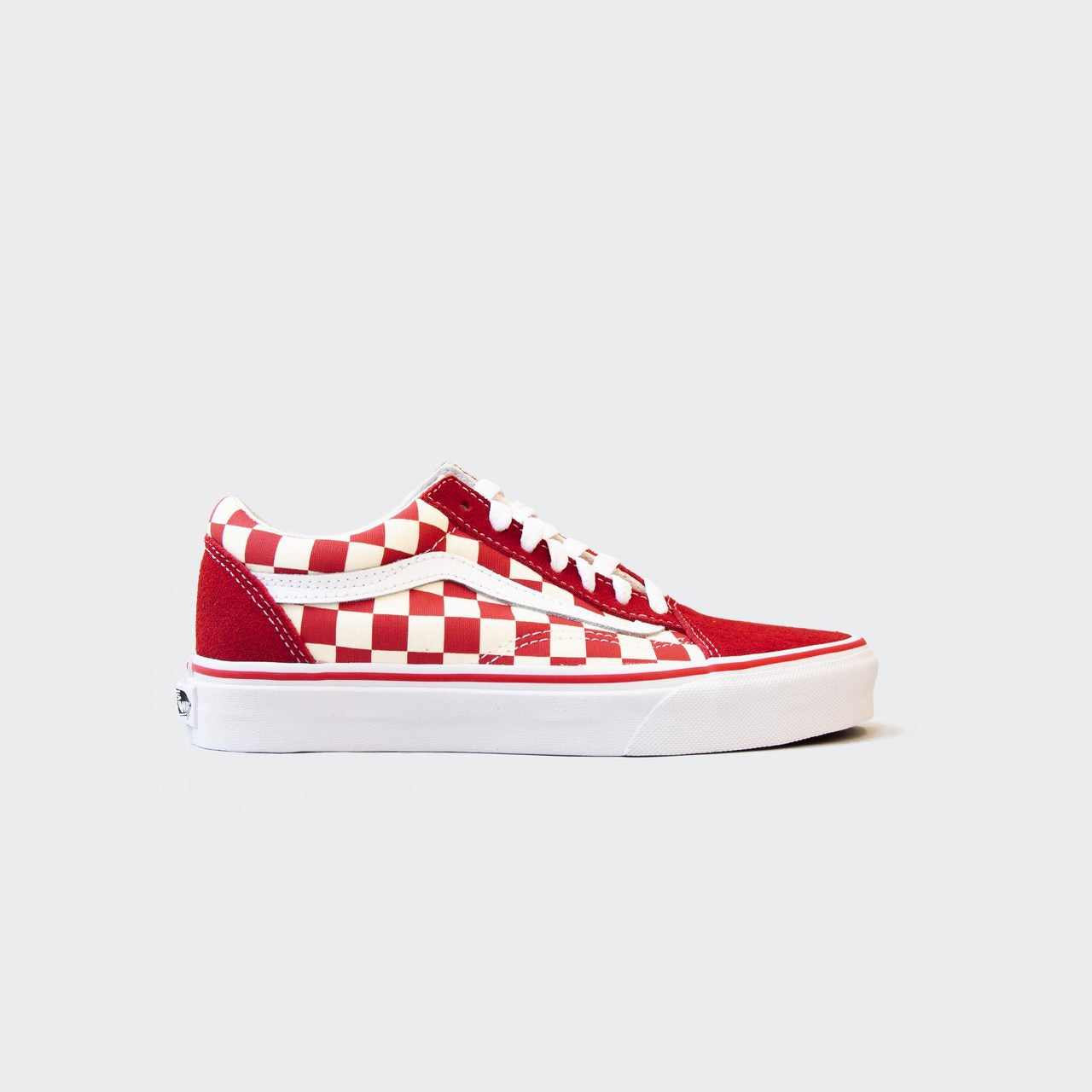 vans primary check old skool red