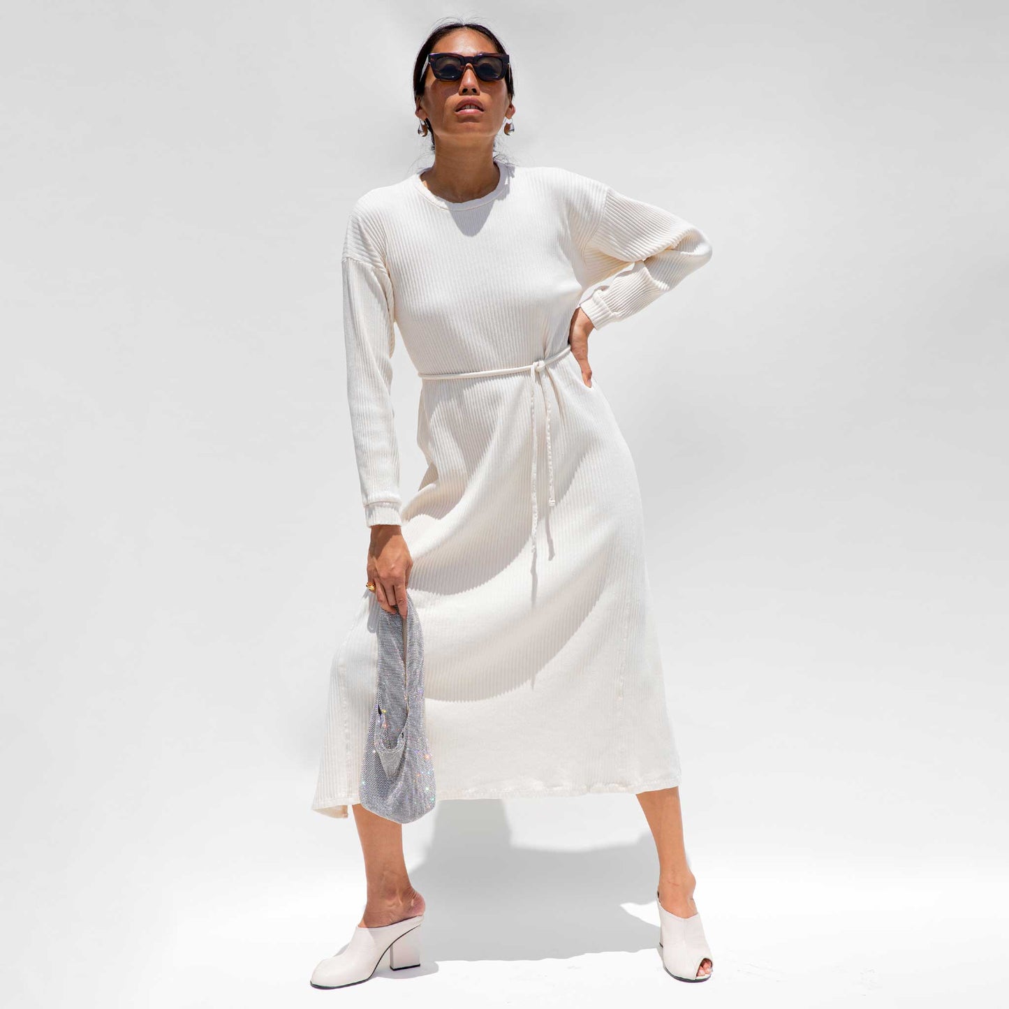 Shaw Long Sleeve Kaftan - Off White