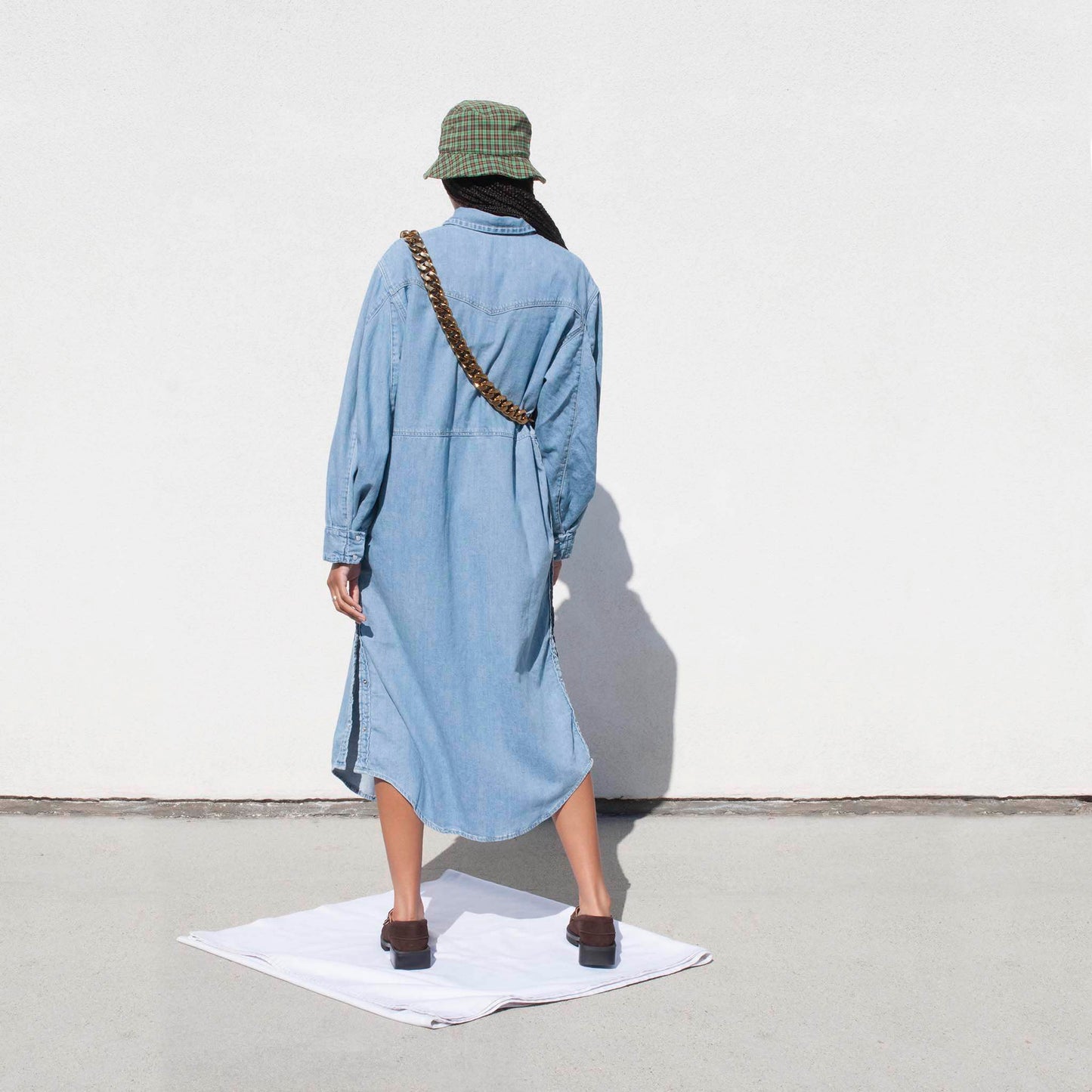 Ganni - GANNI x Levi's Shirt Dress - Light Denim | available at LCD