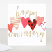 Caroline Gardner heart design 'happy anniversary' card