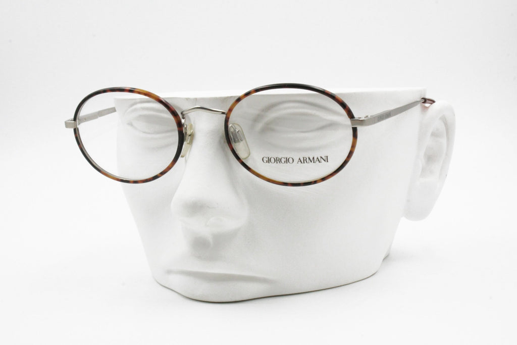 Vintage Giorgio Armani 235 955 round oval eyeglasses frame, matte silv –  Backshop Vintage -Vintage NEW OLD STOCK Sunglasses & Frames