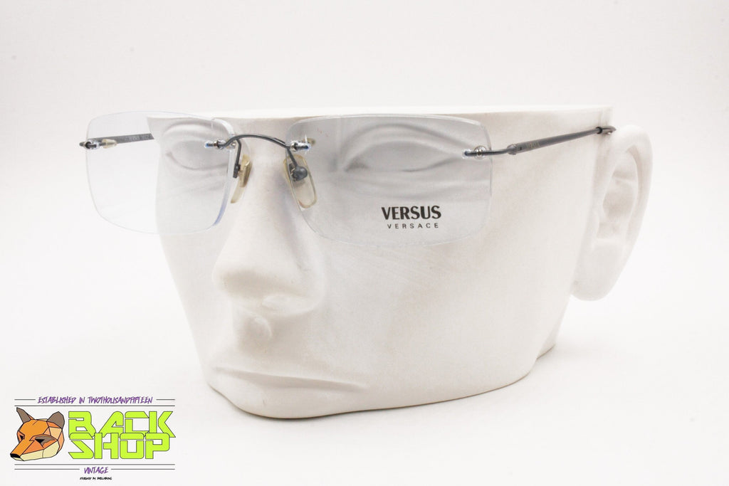 versace rimless eyeglass frames