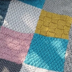 Patchwork blanket knitting kit