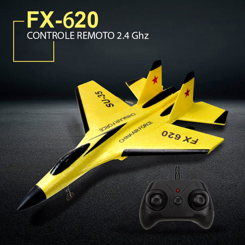 Avião de Controle Remoto Aeromodelo Muito Resistente RC Fácil de