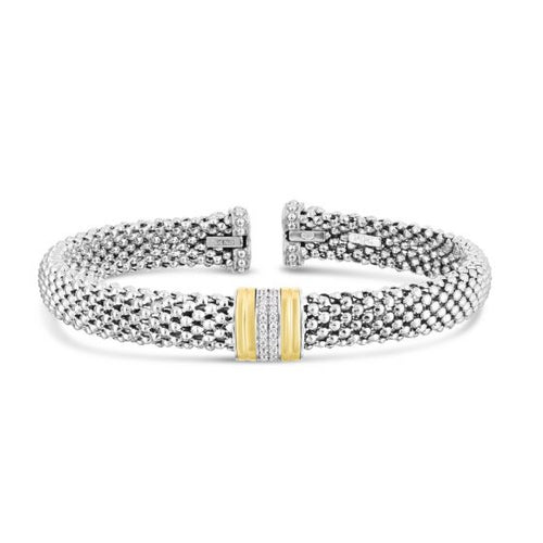 Diamond Station Bangle in 18K Black Rhodium Gold